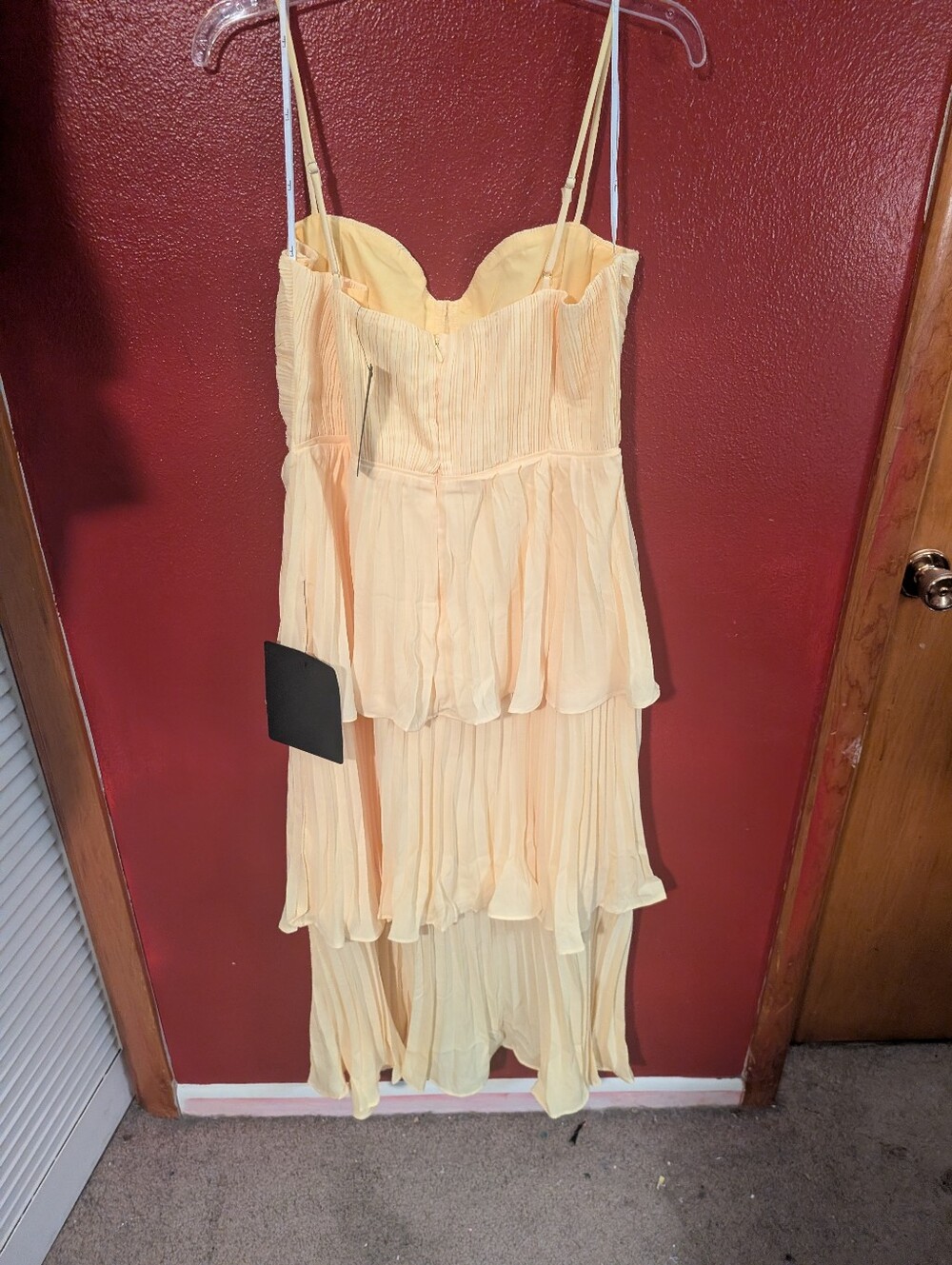 Lulu's Pale Yellow High-Low Ruffled Dress - Picture 6 of 6